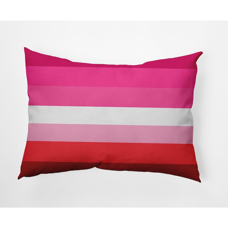 Pride Flag Outdoor Throw Pillow - 14" x 20" - Lesbian