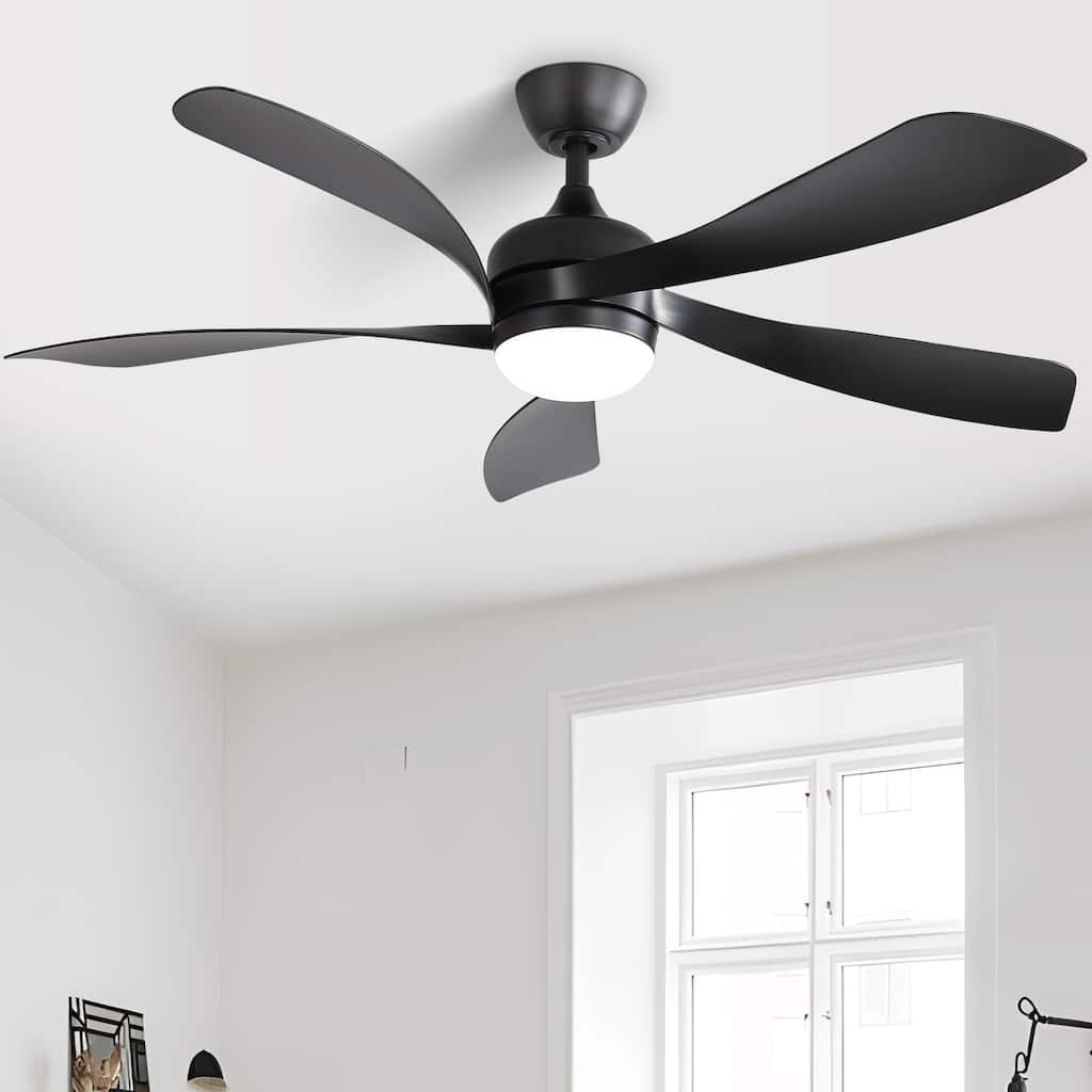 52 Inch 5 Blades Ceiling Fan with 3 Color Dimmable Lights and Remote Control, Reversible Energy-Efficient DC Motor