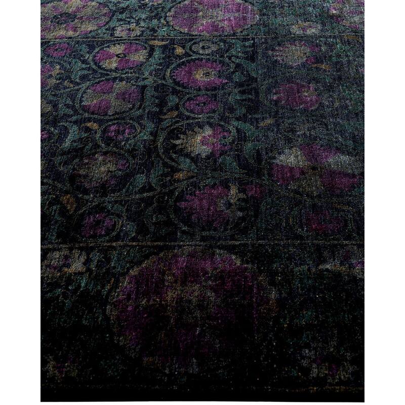 Vibrance One-of-a-Kind Hand-Knotted Area Rug - Black, 6' 4" x 8' 9" - 6' 4" x 8' 9"