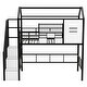 preview thumbnail 17 of 20, Metal Twin Loft Bed with Roof Design and Storage Box, Pink