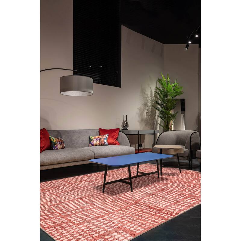 ECARPETGALLERY Hand-knotted Tangier Light Red Wool Rug - 8'2 x 9'9