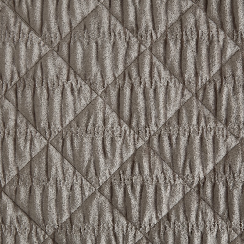 Vera Wang Solid Crushed Velvet Brown Reversible Quilt Set