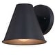 preview thumbnail 6 of 11, VAXCEL Smith Outdoor Wall Light, Metal Shade, Dark Sky Compliant, Use for Exterior Porch Patio Front Door or Garage