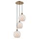 Option Antique Brass / White Glass with White Rope