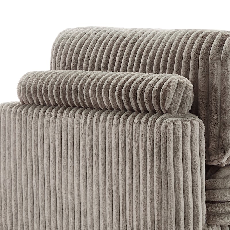 Oversized L-Shape Upholstered Chaise Lounge Sofa Couch