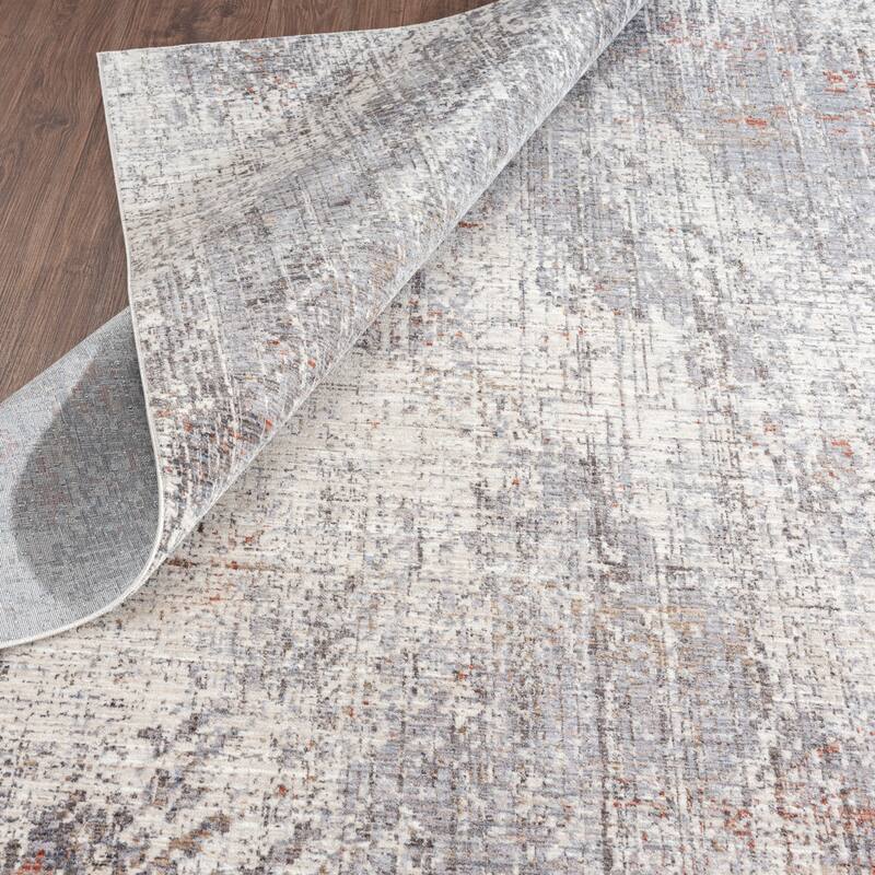 Granite Greys Abstract Area Rug