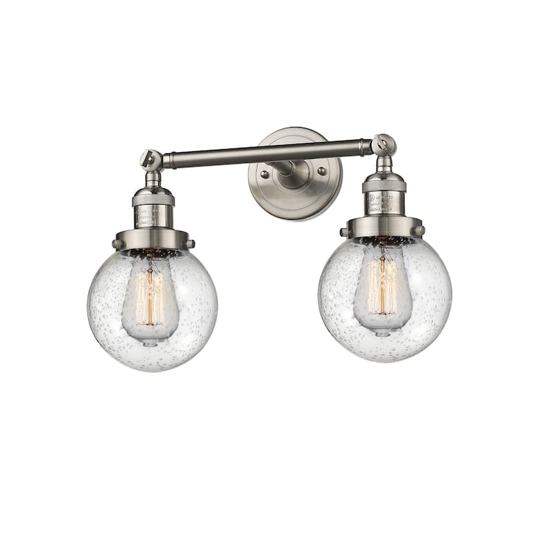Innovations Lighting Beacon 2 Light 17" Wide Bathroom Vanity Light - Brushed Satin Nickel / Seedy
