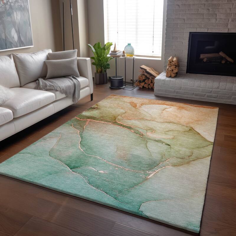 Premium Washable Super Soft Contemporary Abstract Mayfield Rug