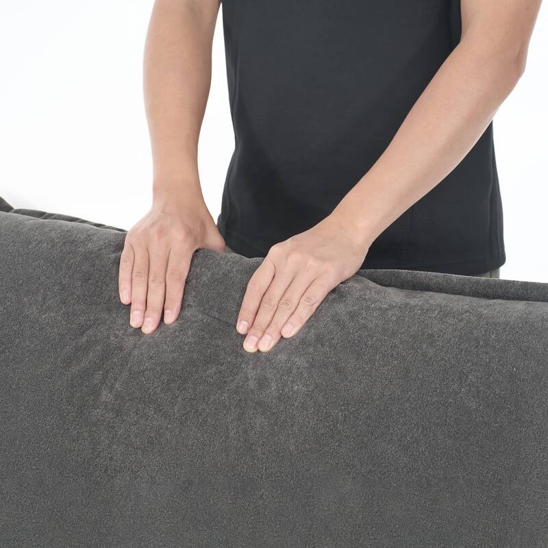 Chenille Upholstered Accent Chair / Oversized Single Sofa Lounge Chair / Deep Seat Reading Sofa Armchair