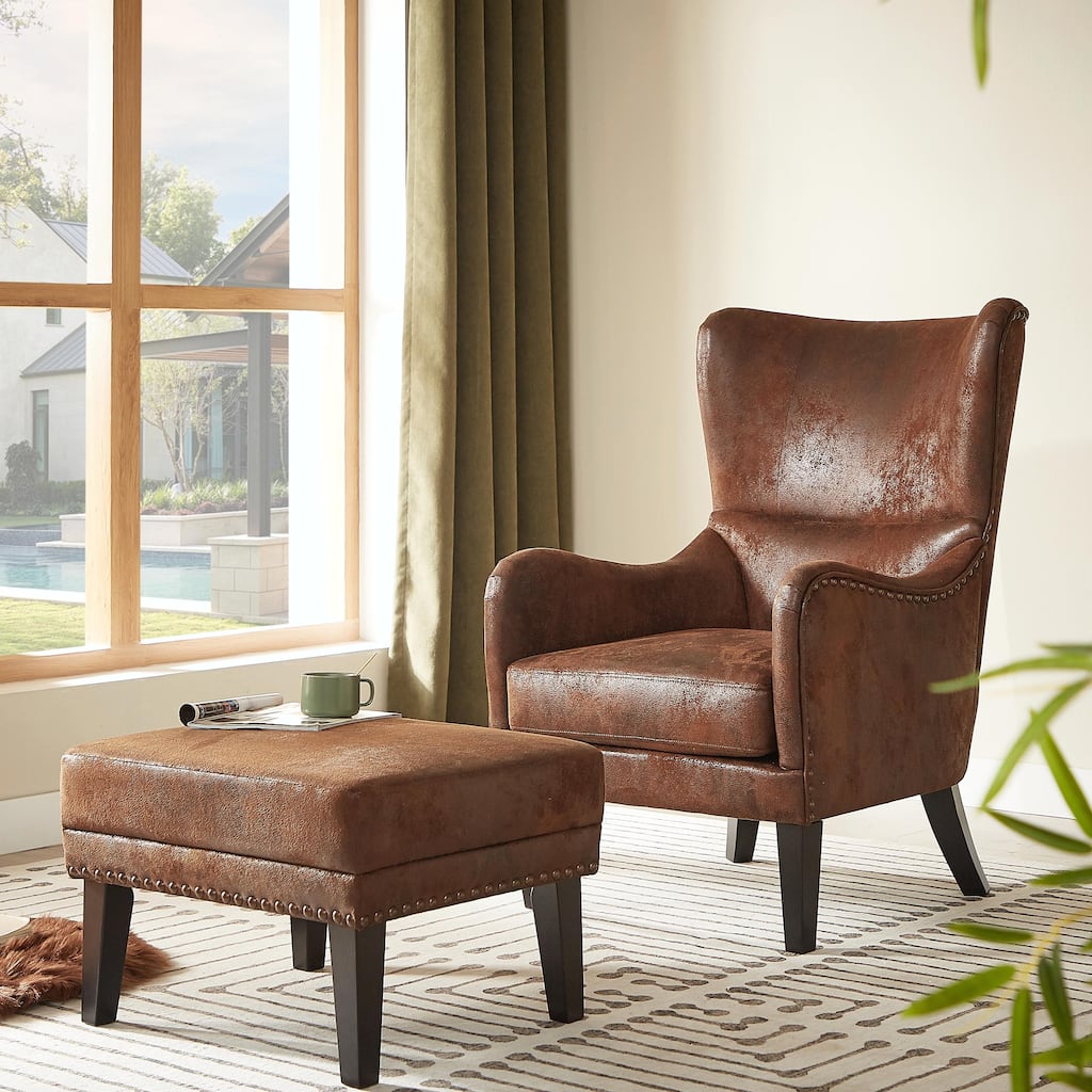 ​Retro Lounge Furniture - Distressed Leather Loo