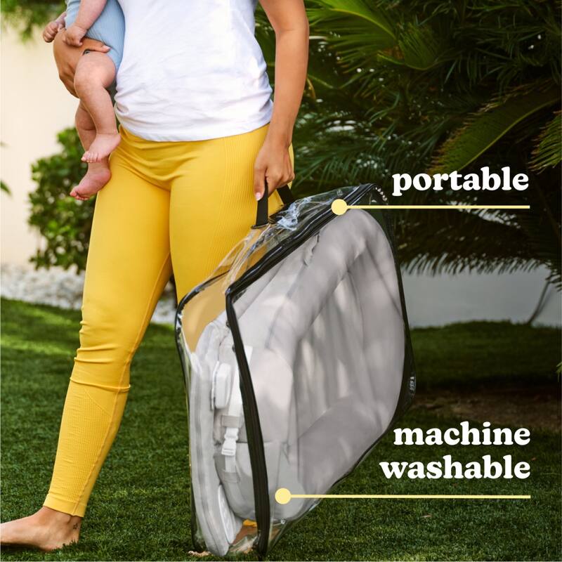 Homedics 3‑in‑1 Calming Cushion Lounger with Vibration & Soothing Sounds - Grey (MYB‑L100‑GY)