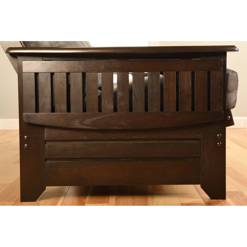 Copper Grove Dixie Espresso Full-size Futon Set with Bonded Leather Innerspring Mattress