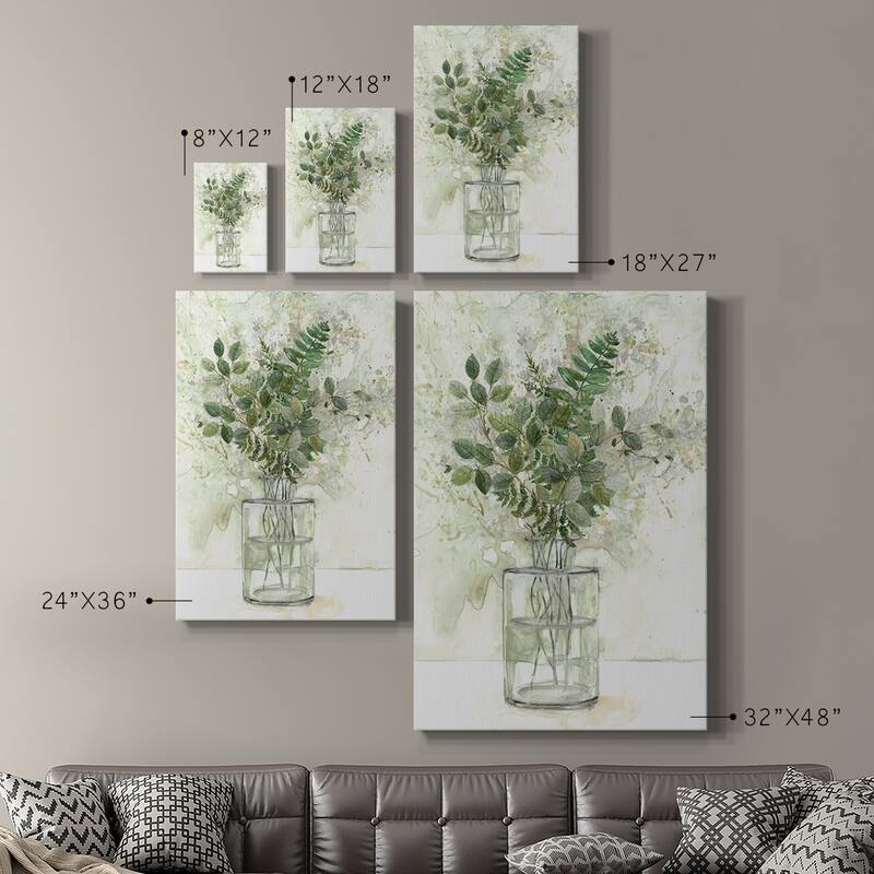 Delicate Greenery I Premium Gallery Wrapped Canvas - Ready to Hang
