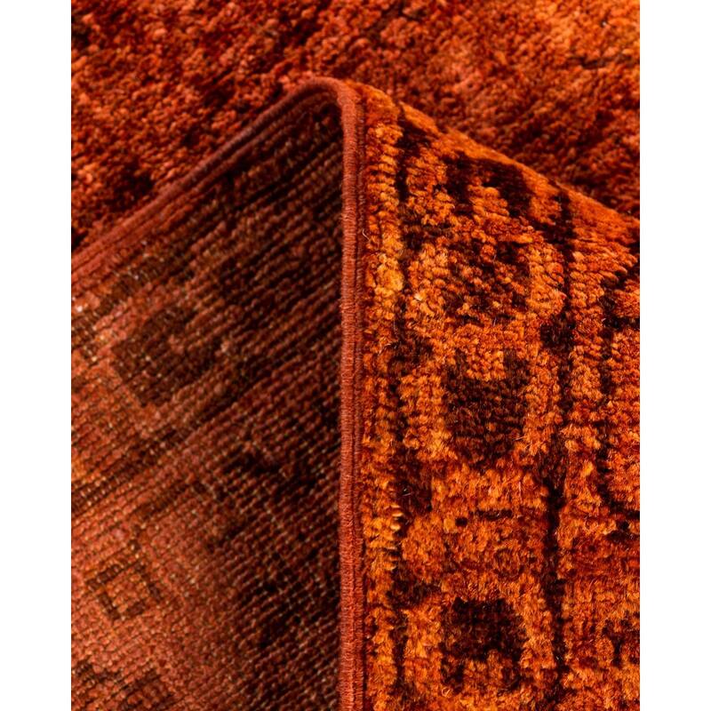 Vibrance One-of-a-Kind Hand-Knotted Runner Rug - Orange, 3' 1" x 9' 10" - 3' 1" x 9' 10"