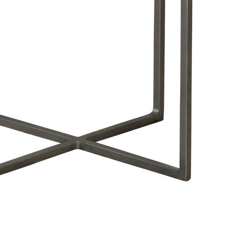 16 in. Brown and Gray Round Wood End Table, Sturdy Build End Side Table for Living Rooms