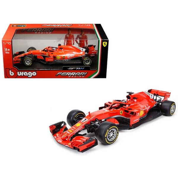 Shop Ferrari Racing Sf71h Formula 1 7 Kimi Raikkonen 1 18 Diecast Model Car By Bburago Overstock 25486777