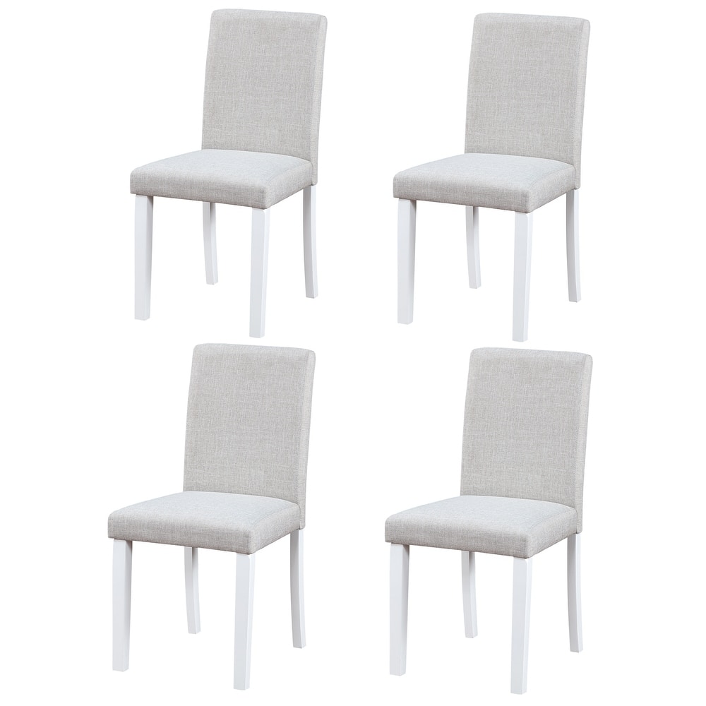 GDFStudio - Aurelian Traditional Upholstered Ergonomic High Backrest Dining Chairs Set, Padded Seat & Non-slip Feet, Set of 4