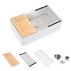 preview thumbnail 1 of 8, Dornberg Fireclay 33" L X 20" W Workstation Farmhouse Kitchen Sink With Accessories White