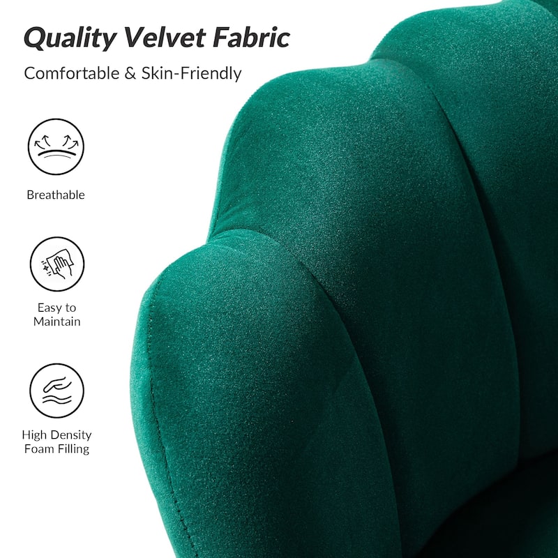 Xabier Cute Modern Upholstered Barrel Chair Accent Chair with Tufted Back by HULALA HOME