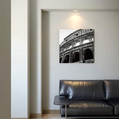 Commodus 30x30 Black and White Photography Gallery Wrapped Canvas