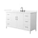 Option White, Black Trim, White Quartz Top