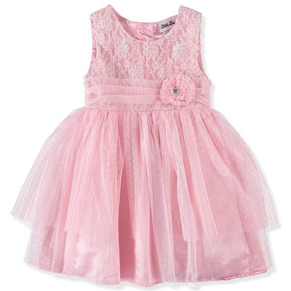 Shop Little Lass Girls 4 6x Flower Sash Dress Pink Free