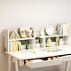preview thumbnail 12 of 20, Kids Desk and Chair Set with Hutch, Wooden Study Desk for Bedroom