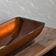 preview thumbnail 4 of 5, Glass Vessel Bathroom Sink Set with Faucet and Pop Up Drain
