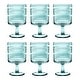 preview thumbnail 7 of 8, Abode Homewares Beaded Acrylic Stacking Wine Glass -14.8 oz - Set of 6 Sea Green