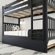 preview thumbnail 19 of 19, Scandinavian Twin Over Twin Bunk Bed With Twin-Size Trundle