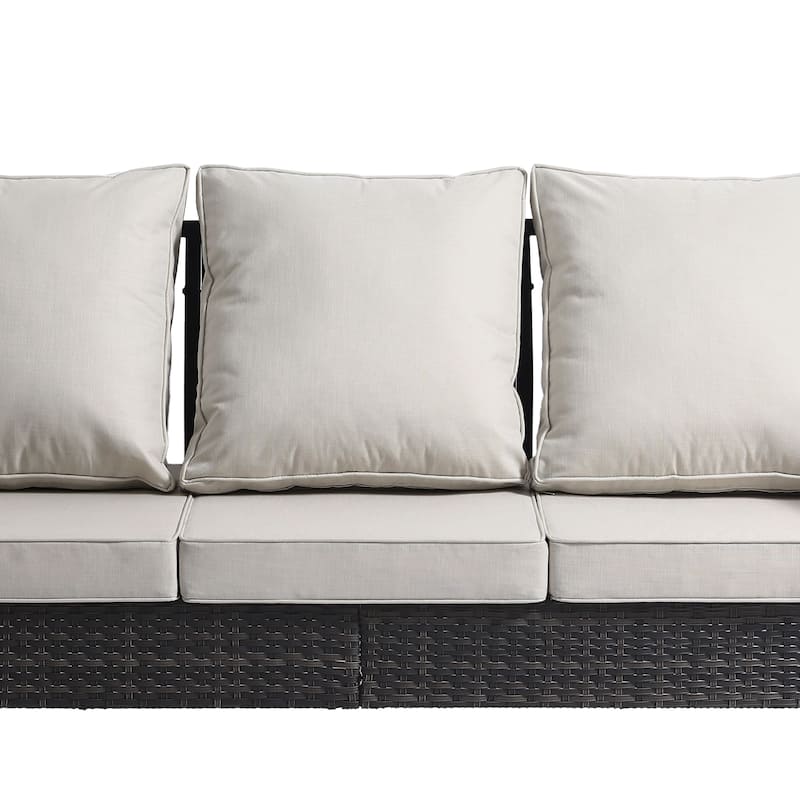 Outdoor Patio 50" W Loveseat/ 73" W Sofa with Cushions