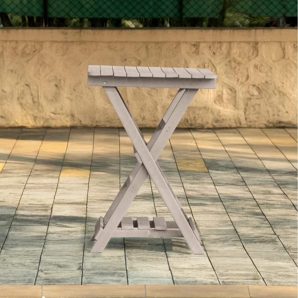 Summit Ridge Fully Assembled All-Weather Recycled HDPE Outdoor Folding Bar table