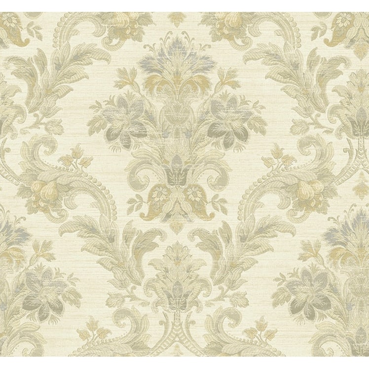 Seabrook Designs Moena Damask Unpasted Wallpaper - 27 in W x 27 ft. L