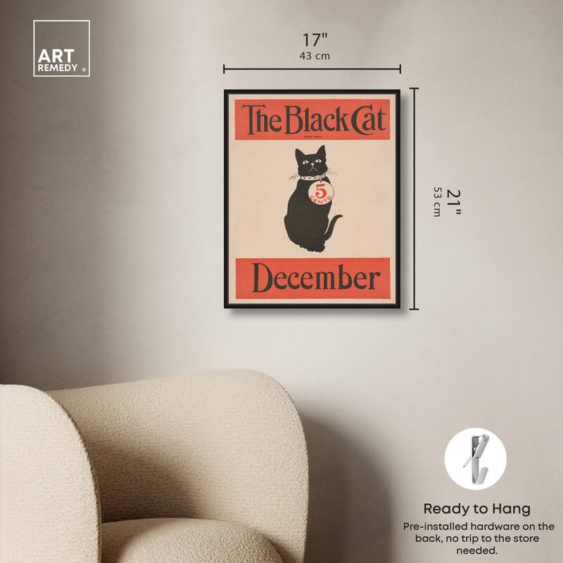 The Black Cat December 1890 Canvas by Art Remedy