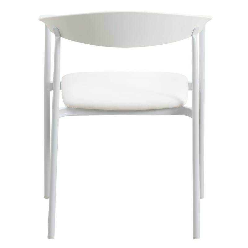 Leather Dining Chair with Stainless Steel Frame Set of 2 Kora Series