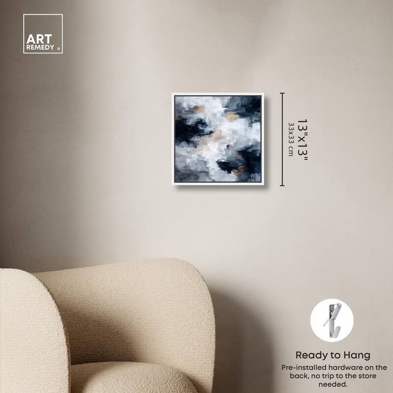Midnight and Ivory II Canvas by Art Remedy