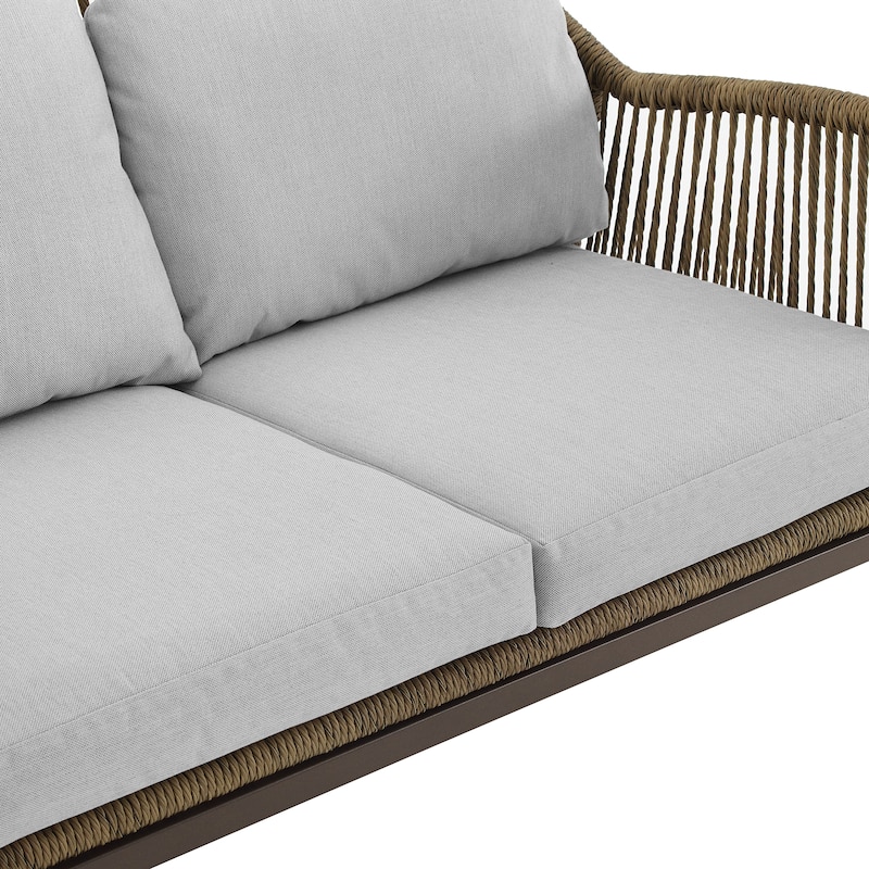 Haven 4-piece Outdoor Wicker Conversation Set - 85"D x 143"W x 29.75"H