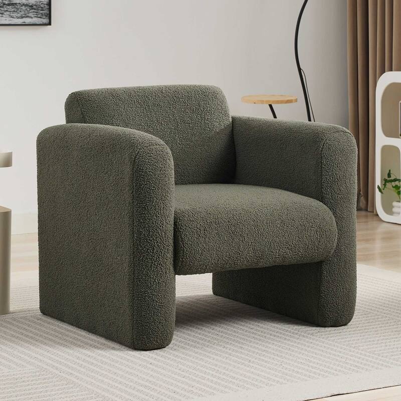 Modern Accent Arm Chair with Back and Pillow