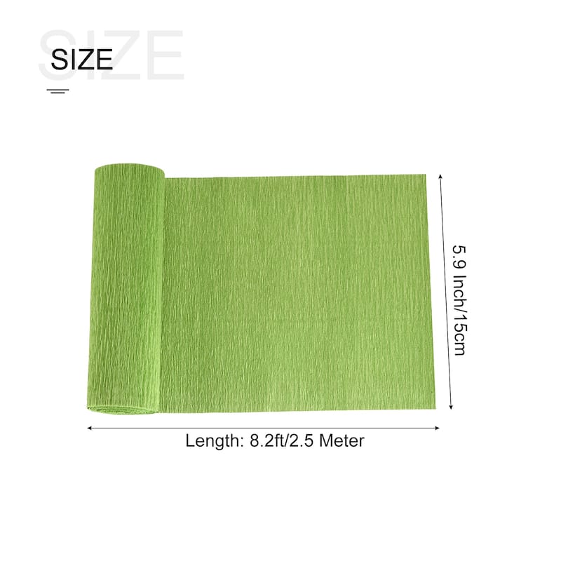 Crepe Paper Roll Crepe Paper Decoration 8.2ft Long 5.9 Inch Wide 1pcs - Dark Green