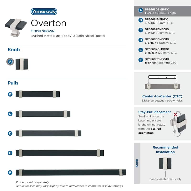 Amerock Overton Cabinet and Furniture Knob