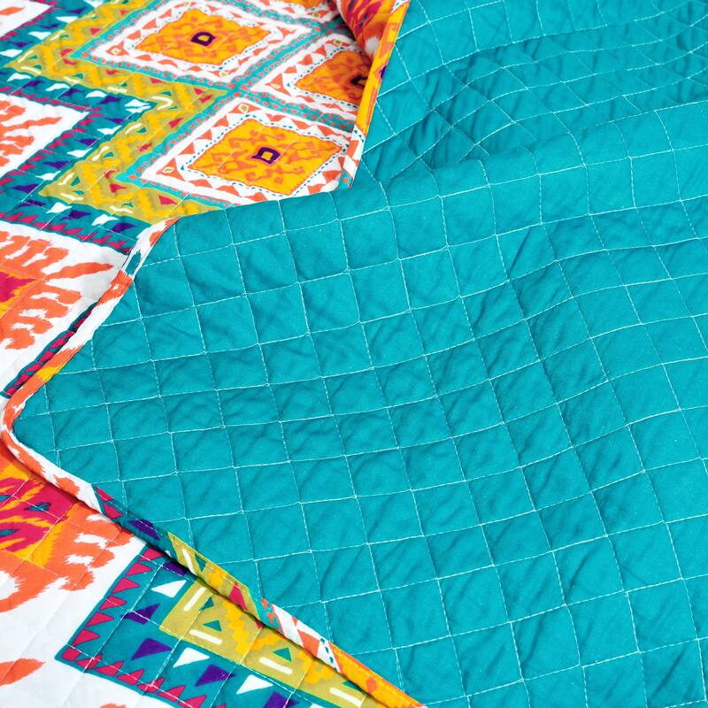Lush Decor Boho Chevron 3 Piece Quilt Set