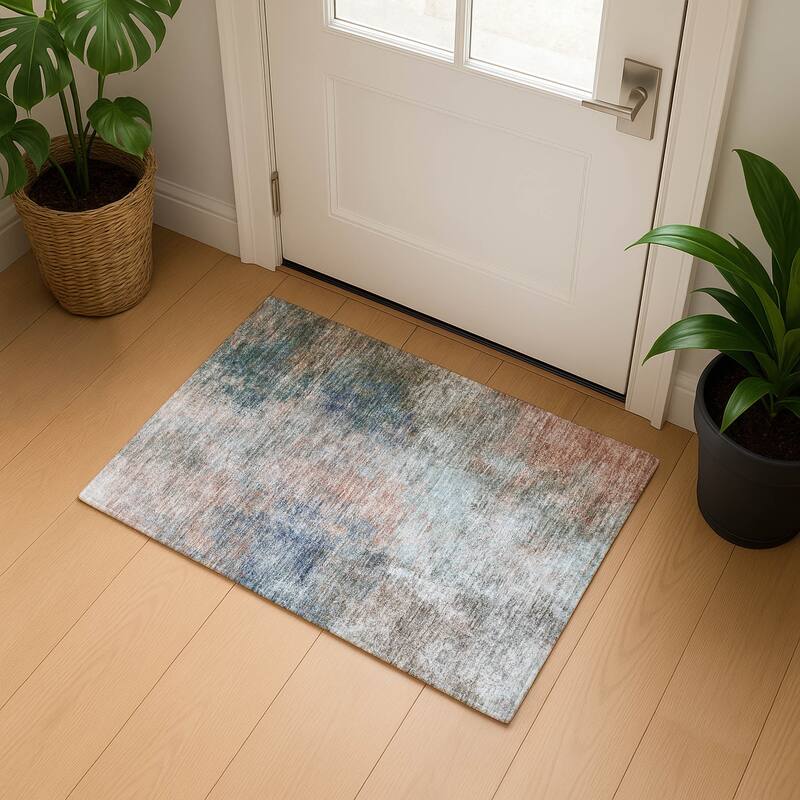 Premium Washable Super Soft Ombre Solid Mayfield Rug - Copper - 1'8" x 2'6"