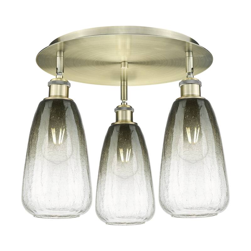 Innovations Lighting Endless Possibilities Ballston - Brookhaven Almond - 3 Light 18" Flush Mount