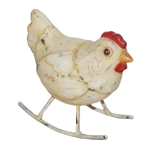 Handmade Rustic Rocking Chicken (Philippines) - 6 x 3 x 6