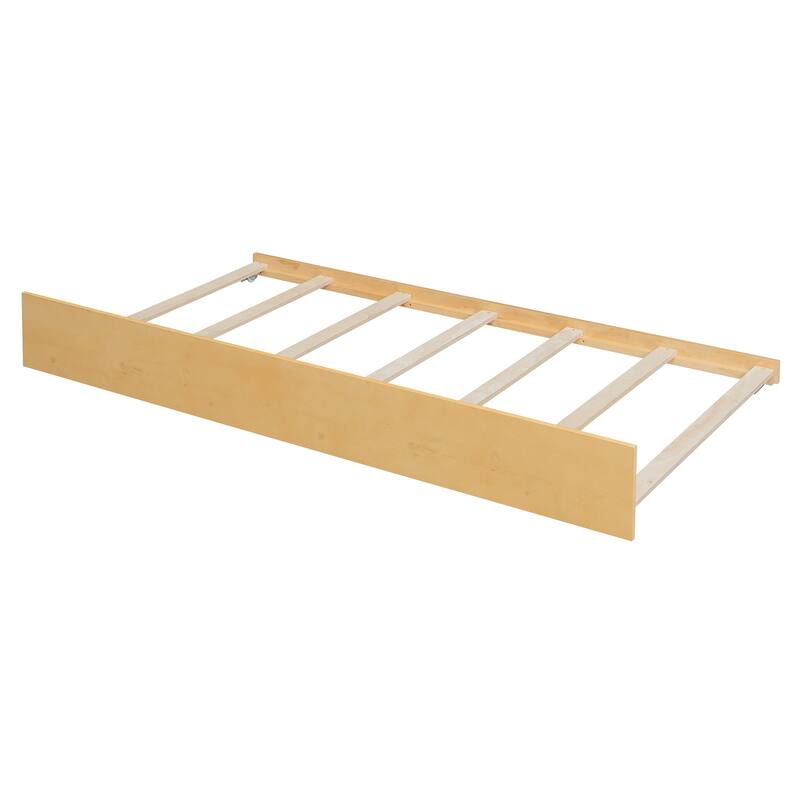 Solid Wood House Platform Bed Frame with Trundle Bed and Roof