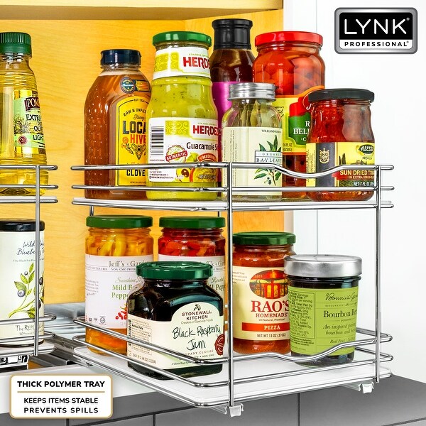 LYNK PROFESSIONAL® Pull Out Spice Rack Organizer for Cabinet - 8-1