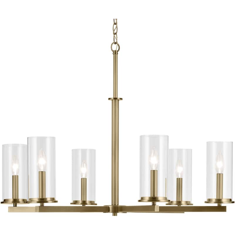 Kichler 44013 Crosby 6 Light 33" Wide Taper Candle Chandelier