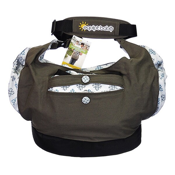 EquiptBaby Anacapa Gray Nappy Bag Diaper Bag - 12.5 X 13 X 8.5 inches
