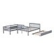 preview thumbnail 8 of 32, Twin Over Full Rubber Wood Bunk Bed with Trundle