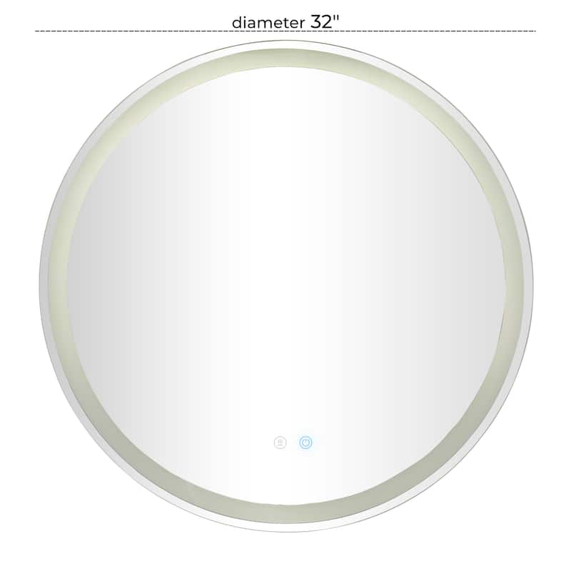 Illuminated Led Bathroom Wall Mirror with Mirror Defogger